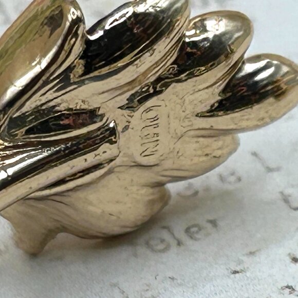 Designer Purple Lavender Crystal Rhinestone Lotus Flower Cuff Bracelet Gold Tone - Picture 7 of 14